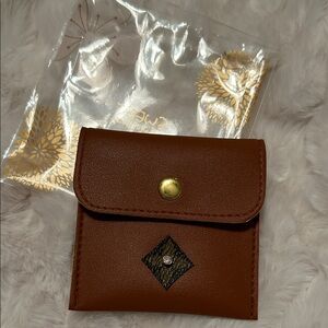 Upcycled LV Brown Leather Coin Pouch